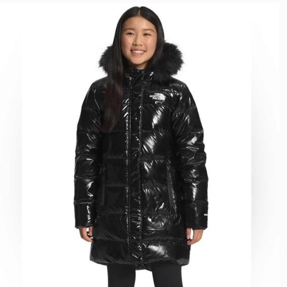 The North Face Kids Glossy Black Puffer Coat